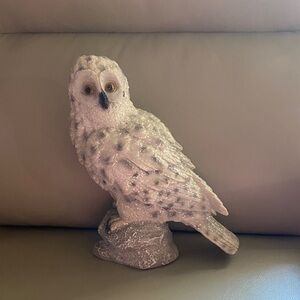 Elegant White Owl Figurine